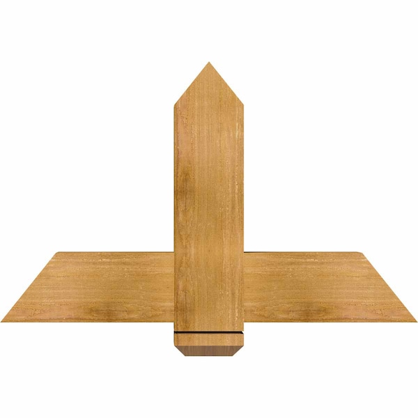 Ekena Millwork Eugene Rough Sawn Timber Gable Bracket, Western Red Cedar, 36"W x 23"H x 4"D x 6"F, 15/12 Pitch GBW036X23X0406EUG00RWR - main